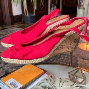 Red retro 70’s wedges